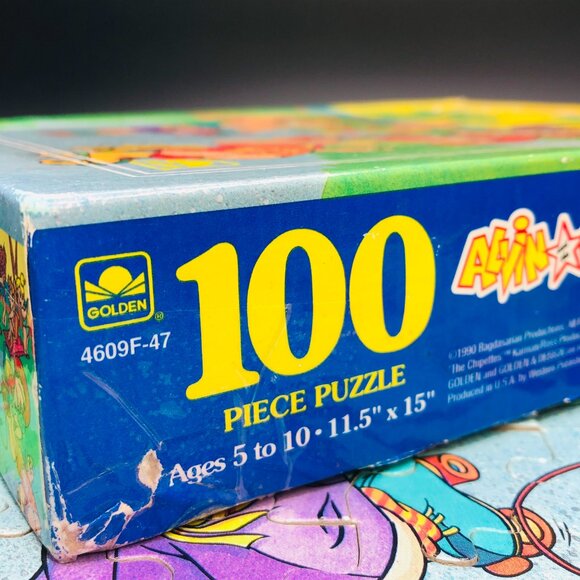 Vintage 1990 Alvin and The Chipmunks at the Beach 100 pcs Jigsaw Puzzle COMPLETE - Picture 3 of 12